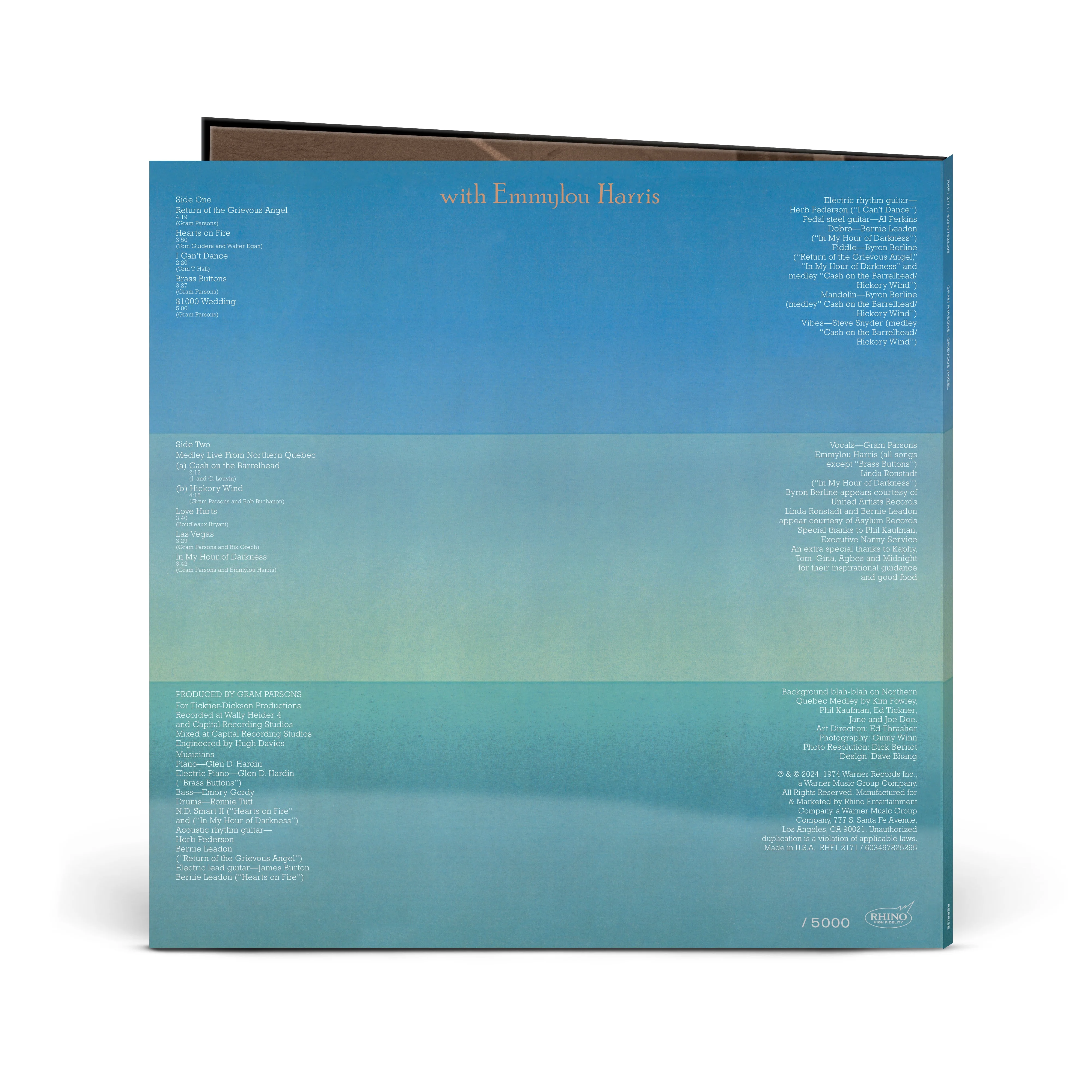 Grievous Angel (Rhino High Fidelity) Vinyl [LP] - Image 3