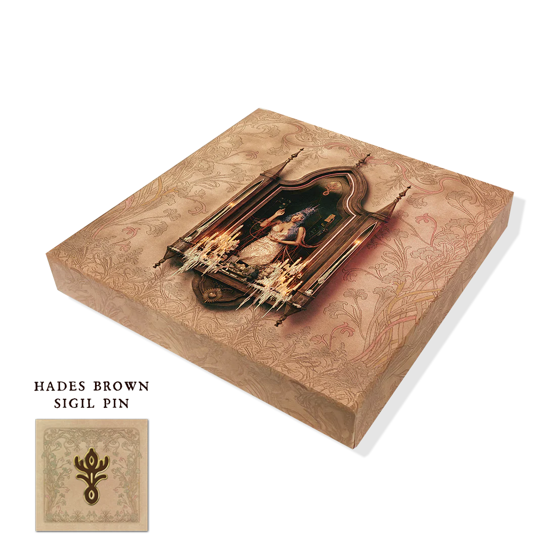 Hades Brown Sigil Enamel Pin + CD Box Set