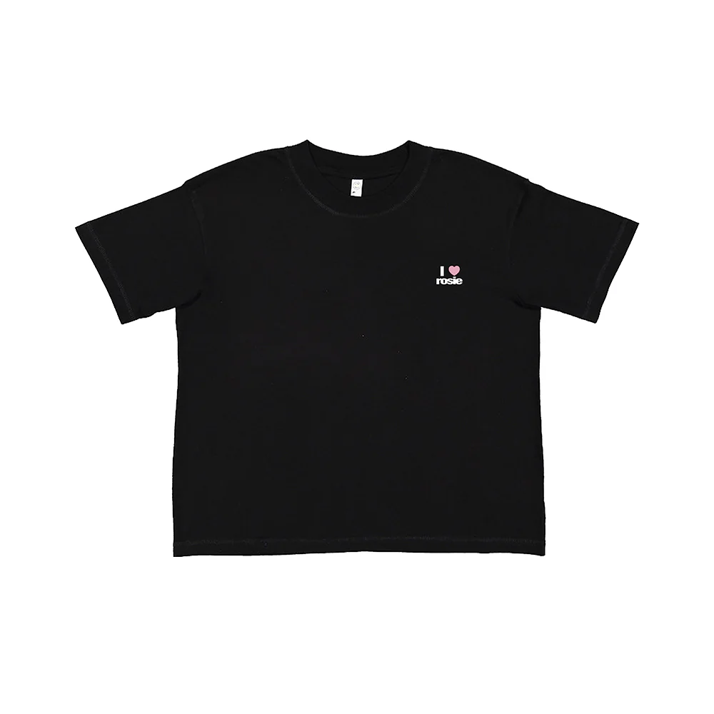 ‘i heart rosie’ black t-shirt