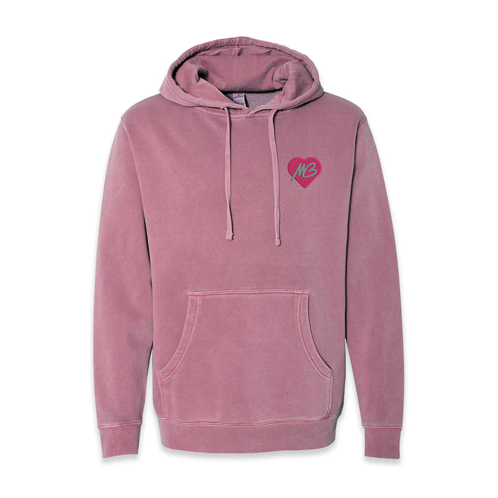 MB Heart Logo Embroidered Mauve Sweatsuit Set - Image 2