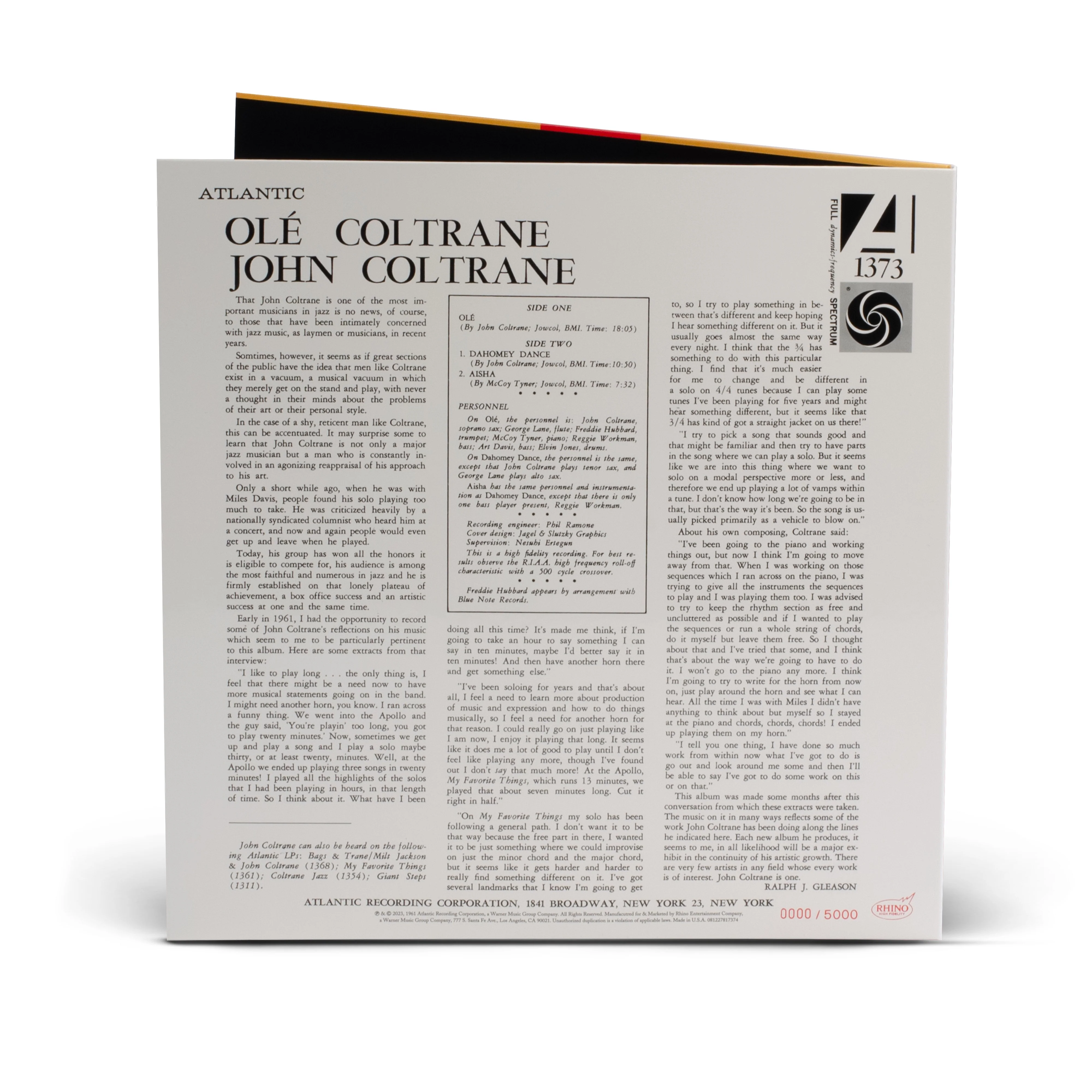 Olé Coltrane (Rhino High Fidelity) Vinyl [LP] - Image 5