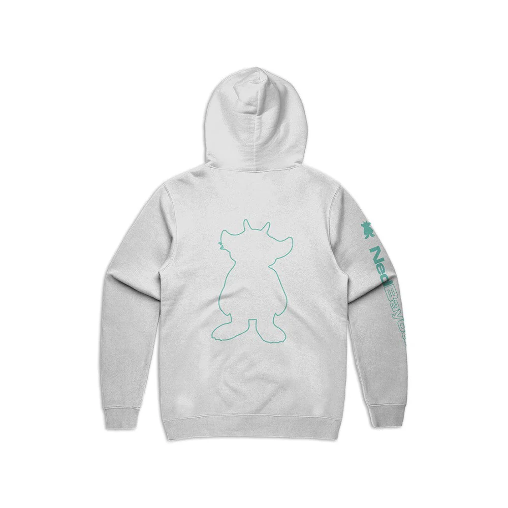 Outline Pullover Hoodie (White) - Image 3