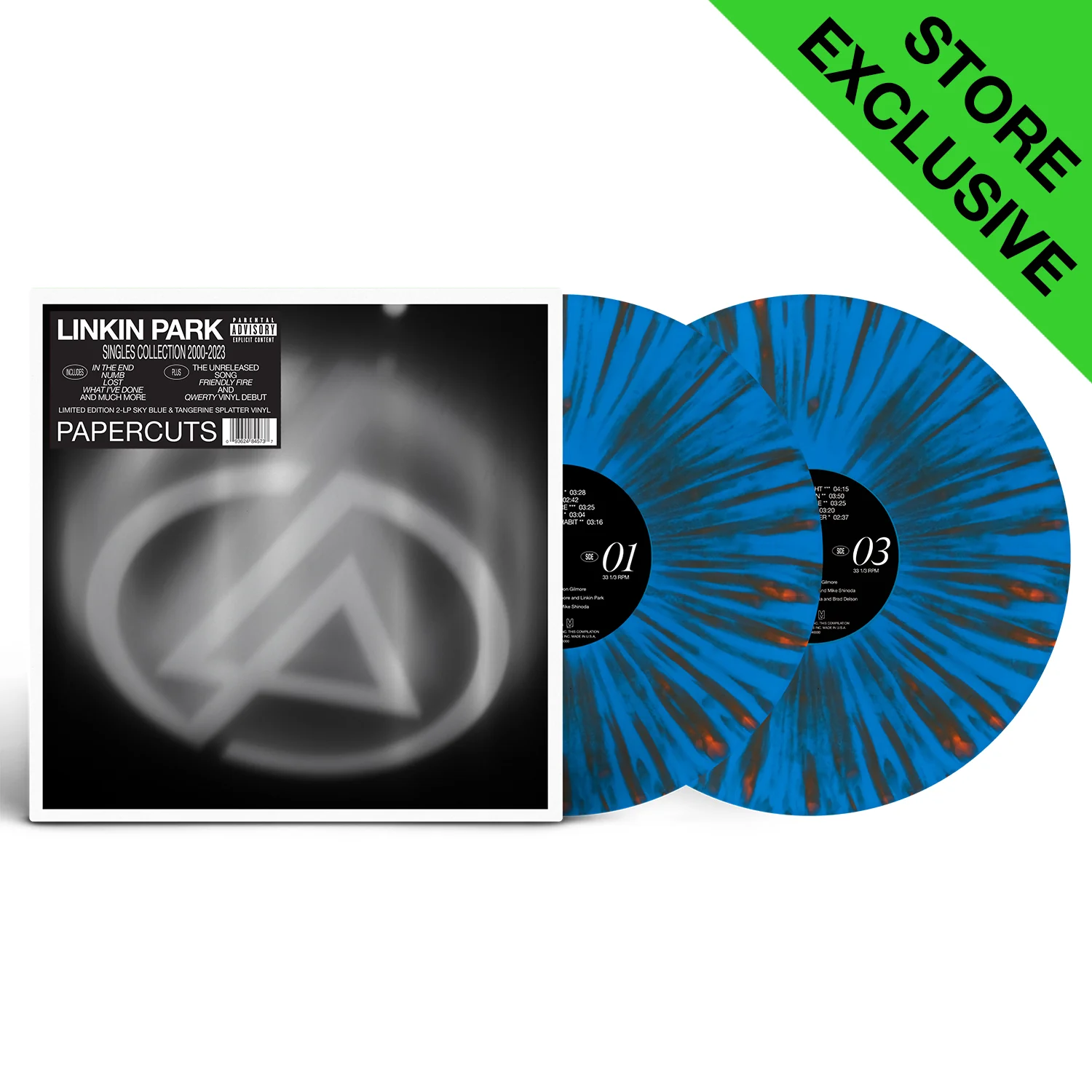 Papercuts Limited Edition Sky Blue & Tangerine Splatter Vinyl [2LP]
