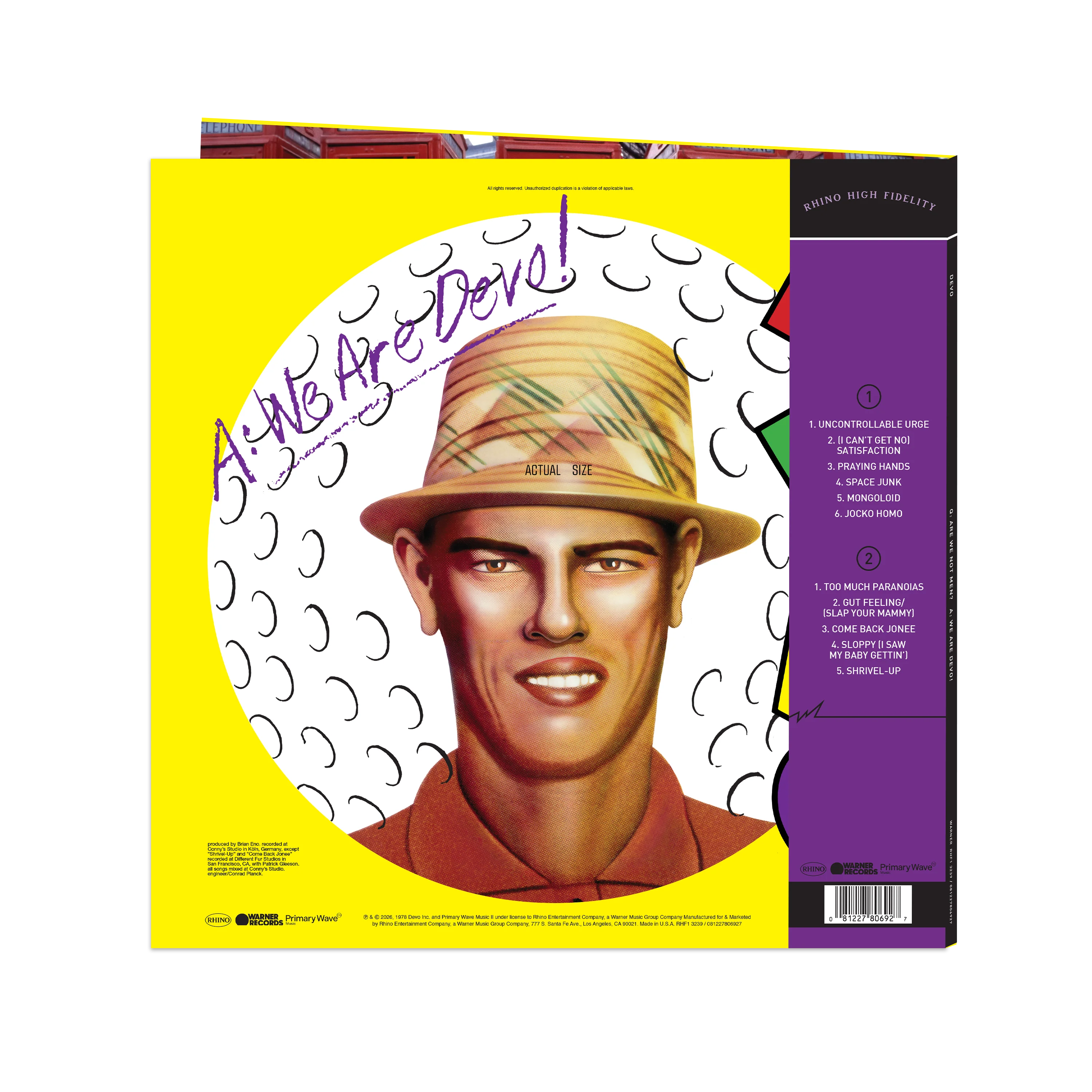 Q: Are We Not Men? A. We Are Devo! (Rhino High Fidelity) Vinyl [LP] - Image 4